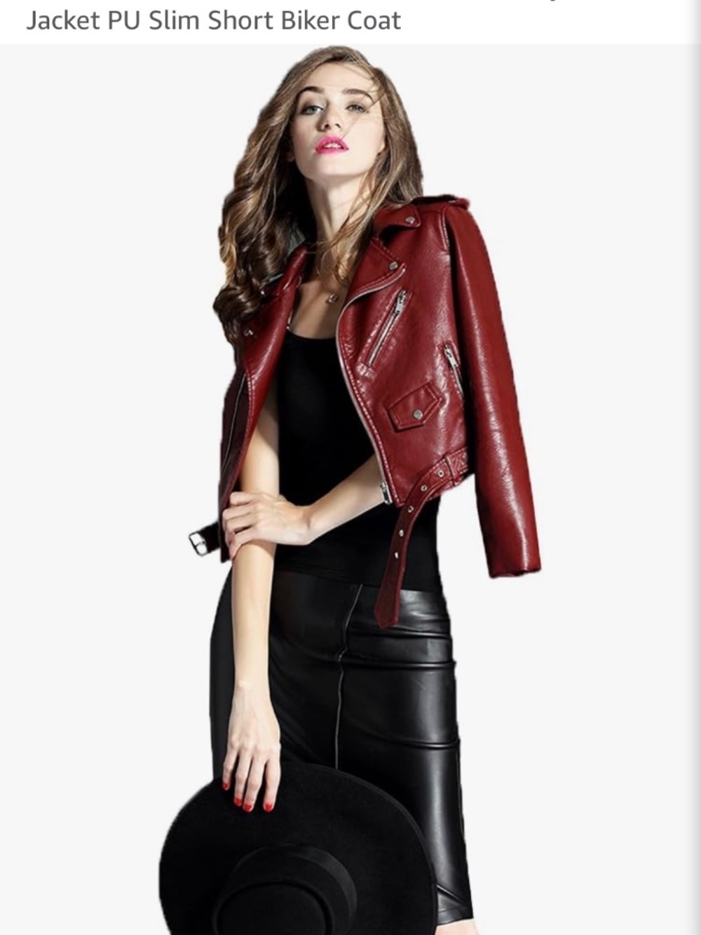 Faux Leather Motor Jacket